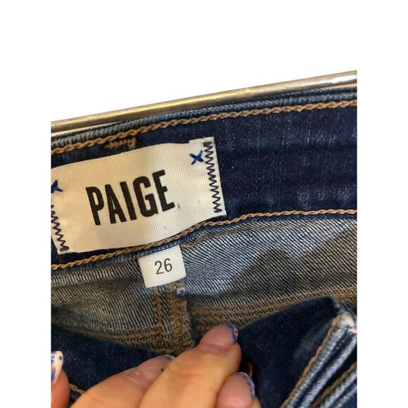 PAIGE Verdugo Transcend MidRise Ultra Skinny Crop Jeans 26 Casual Normcore - Picture 4 of 8
